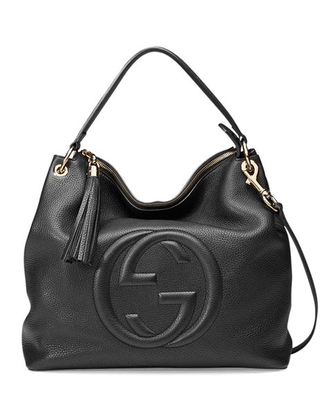 gucci agadir|Gucci black leather handbags.